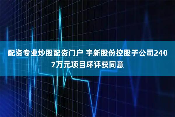 配资专业炒股配资门户 宇新股份控股子公司2407万元项目环评获同意